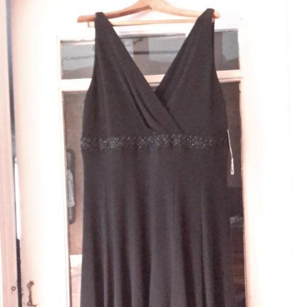 AMERICAN LIVING BEAUTIFUL WOMAN'S BLACK DRESS W SEQUIN TRIM